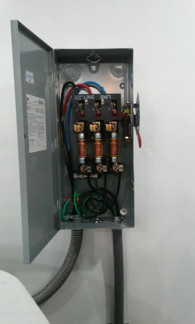 Three-phase disconnect switch installed for Electrical Wiring & Rewiring in East Greenwich